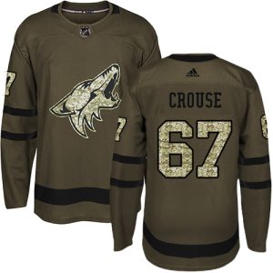 Herren Arizona Coyotes Eishockey Trikot Lawson Crouse #67 Authentic Grün Salute to Service